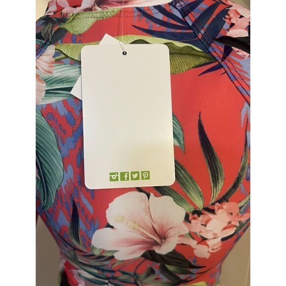 Next By Athena Womens Small Native Palms Tropical Print Surf Rash Guard NWT - Picture 7 of 9